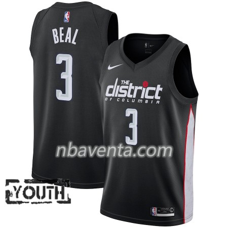 Camiseta Niños Washington Wizards Bradley Beal 3 2018-19 Nike City Edition Negro Swingman